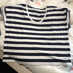 Boxy Navy Striped Madewell Tee